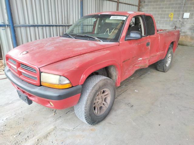 1B7GG32X82S577307 - 2002 DODGE DAKOTA SPORT RED photo 2