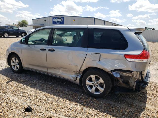 5TDZK3DC4DS376226 - 2013 TOYOTA SIENNA SILVER photo 2