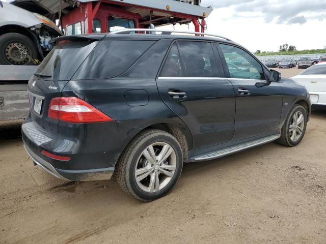 4JGDA5HB0CA059304 - 2012 MERCEDES-BENZ ML 350 4MATIC BLACK photo 3