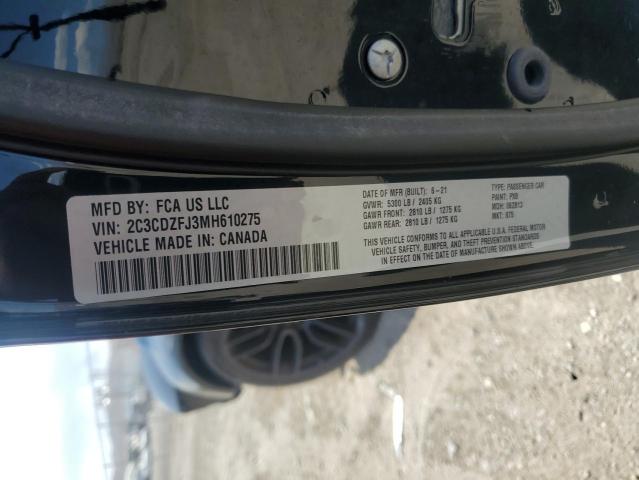 2C3CDZFJ3MH610275 - 2021 DODGE CHALLENGER R/T SCAT PACK BLACK photo 12