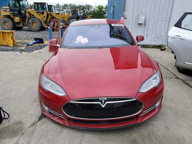 5YJSA1E26FF102970 - 2015 TESLA MODEL S წითელი ფოტო 5