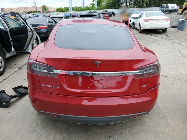 5YJSA1E26FF102970 - 2015 TESLA MODEL S RED photo 6