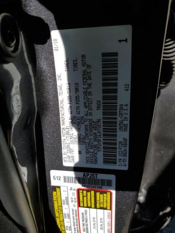 5TFUY5F16JX718796 - 2018 TOYOTA TUNDRA DOUBLE CAB SR/SR5 GRAY photo 12