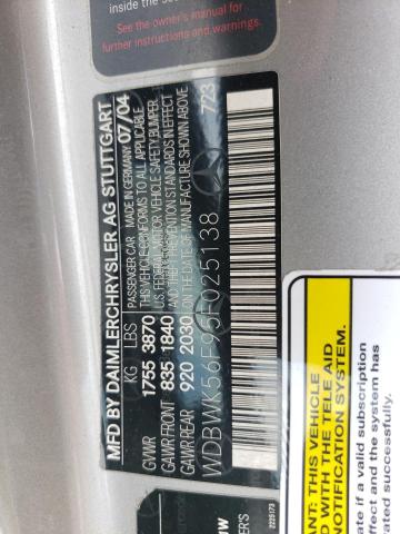 WDBWK56F95F025138 - 2005 MERCEDES-BENZ SLK 350 SILVER photo 13