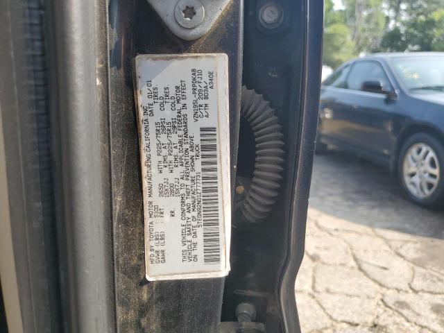 5TEGN92N01Z777731 - 2001 TOYOTA TACOMA DOUBLE CAB PRERUNNER BLACK photo 13