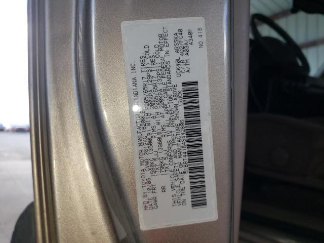 5TBBT44184S442806 - 2004 TOYOTA TUNDRA ACCESS CAB SR5 GOLD photo 12