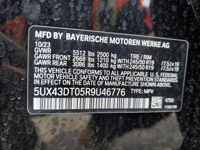 5UX43DT05R9U46776 - 2024 BMW X4 M40I BLACK photo 13