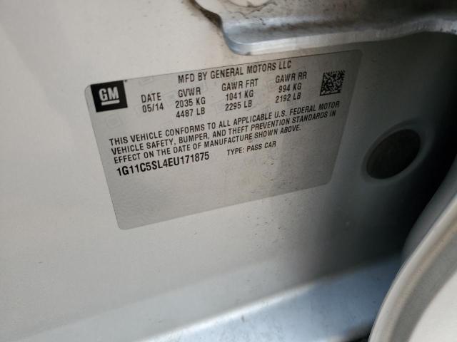 1G11C5SL4EU171875 - 2014 CHEVROLET MALIBU 1LT SILVER photo 12