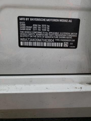 WBA73AK09M7H63804 - 2021 BMW 228XI Blanc photo 12