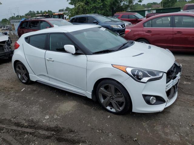 KMHTC6AE8DU166424 - 2013 HYUNDAI VELOSTER TURBO WHITE photo 4