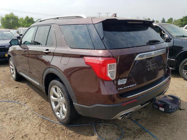 1FM5K8HC8LGC24458 - 2020 FORD EXPLORER PLATINUM BURGUNDY photo 2