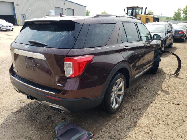 1FM5K8HC8LGC24458 - 2020 FORD EXPLORER PLATINUM BURGUNDY photo 3