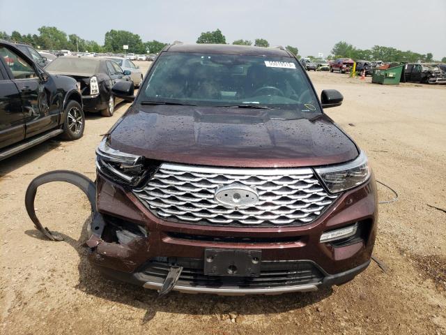 1FM5K8HC8LGC24458 - 2020 FORD EXPLORER PLATINUM BURGUNDY photo 5