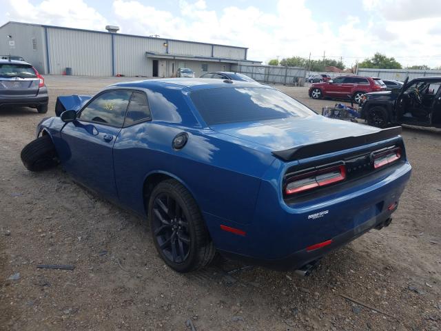 2C3CDZAG1LH218664 - 2020 DODGE CHALLENGER SXT BLUE photo 3