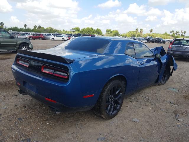 2C3CDZAG1LH218664 - 2020 DODGE CHALLENGER SXT BLUE photo 4