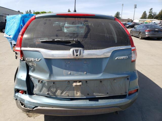 5J6RM4H34FL068336 - 2015 HONDA CR-V LX BLUE photo 6