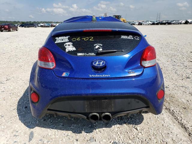 KMHTC6AE1EU202181 - 2014 HYUNDAI VELOSTER TURBO BLUE photo 6