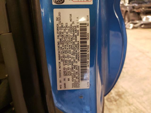 5TETU62N15Z015949 - 2005 TOYOTA TACOMA PRERUNNER ACCESS CAB BLUE photo 13