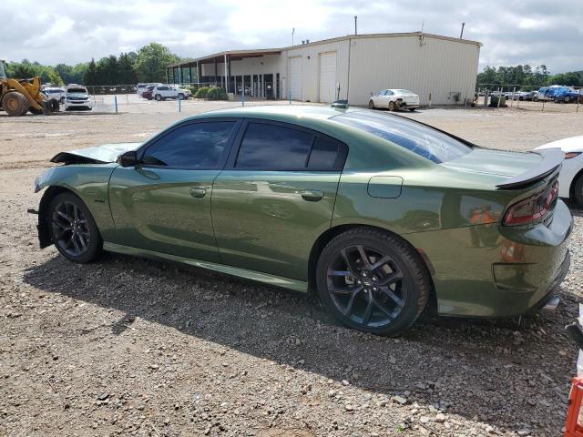 2C3CDXCT3PH698307 - 2023 DODGE CHARGER R/T GREEN photo 2