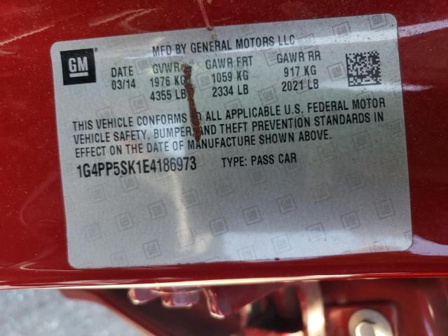 1G4PP5SK1E4186973 - 2014 BUICK VERANO RED photo 13