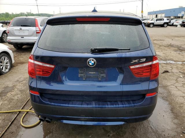 5UXWX9C50D0A30060 - 2013 BMW X3 XDRIVE28I BLUE photo 6