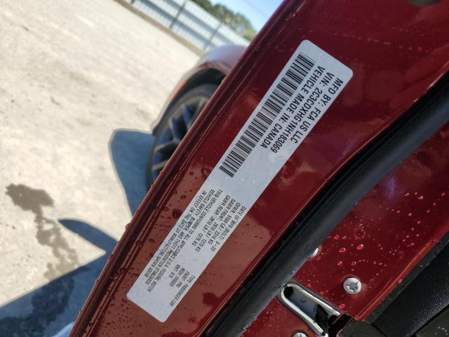 2C3CDXHG1NH183069 - 2022 DODGE CHARGER GT RED photo 13