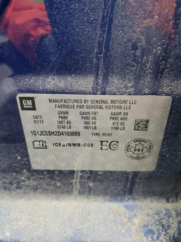 1G1JC5SH2D4169889 - 2013 CHEVROLET SONIC LT BLUE photo 13