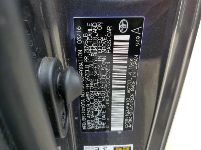 JTKJF5C70GJ023834 - 2016 TOYOTA SCION TC GRAY photo 12