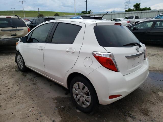 JTDKTUD39DD570878 - 2013 TOYOTA YARIS WHITE photo 2