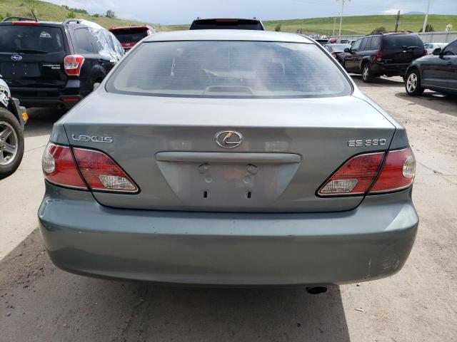 JTHBA30G145005722 - 2004 LEXUS ES 330 GREEN photo 6