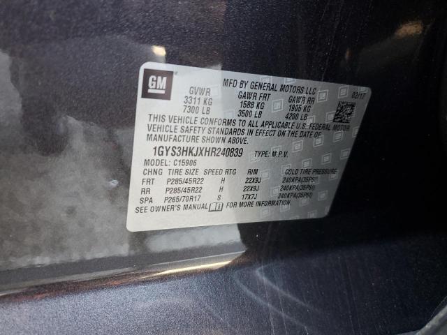 1GYS3HKJXHR240839 - 2017 CADILLAC ESCALADE ESV LUXURY Графитовый фото 13