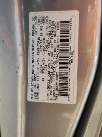 5TBBT441XYS071637 - 2000 TOYOTA TUNDRA ACCESS CAB თაფლისფერი ფოტო 12