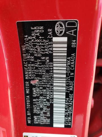 2T1KR32E35C384488 - 2005 TOYOTA COROLLA MA XR RED photo 12