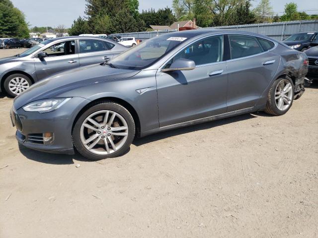 5YJSA1H16EFP36135 - 2014 TESLA MODEL S GRAY photo 1