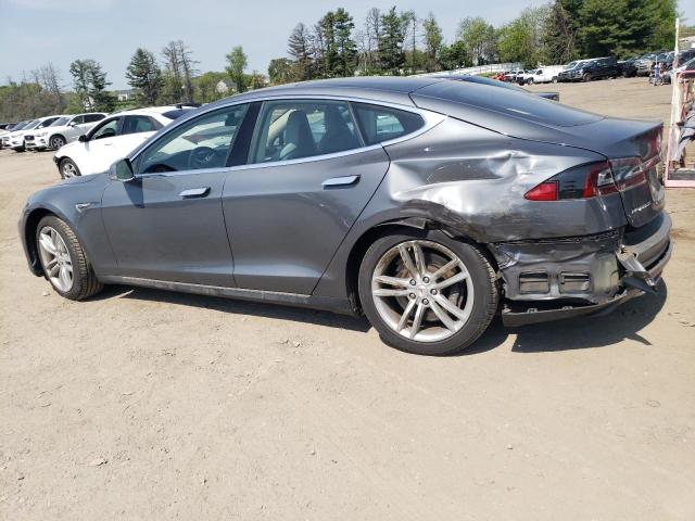 5YJSA1H16EFP36135 - 2014 TESLA MODEL S GRAY photo 2