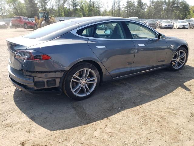 5YJSA1H16EFP36135 - 2014 TESLA MODEL S GRAY photo 3