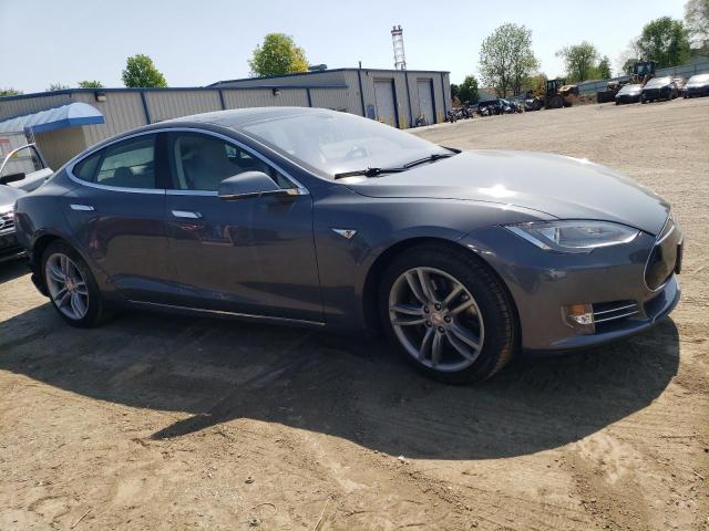 5YJSA1H16EFP36135 - 2014 TESLA MODEL S GRAY photo 4