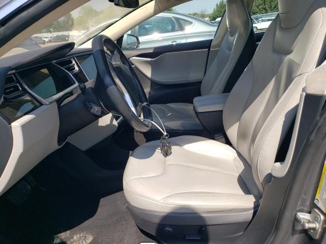 5YJSA1H16EFP36135 - 2014 TESLA MODEL S GRAY photo 7