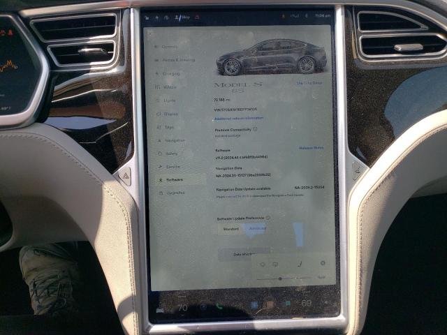 5YJSA1H16EFP36135 - 2014 TESLA MODEL S GRAY photo 9