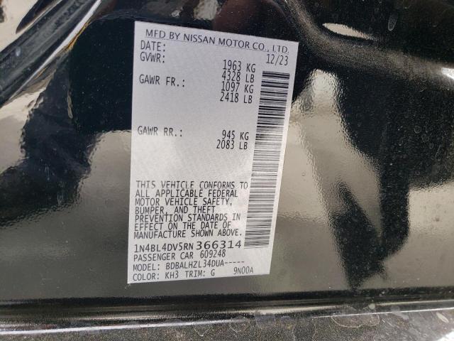 1N4BL4DV5RN366314 - 2024 NISSAN ALTIMA SV BLACK photo 12