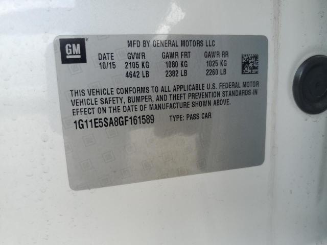 1G11E5SA8GF161589 - 2016 CHEVROLET MALIBU LIM LTZ WHITE photo 12