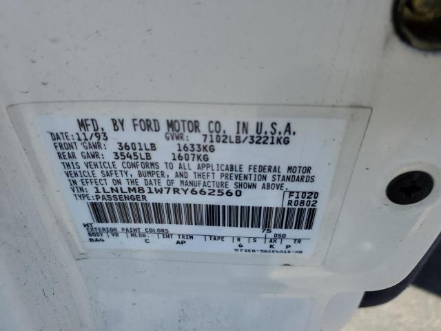 1LNLM81W7RY662560 - 1994 LINCOLN TOWN CAR EXECUTIVE WHITE photo 12