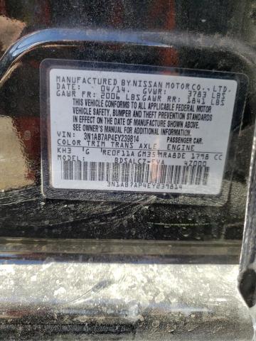 3N1AB7AP4EY239814 - 2014 NISSAN SENTRA S BLACK photo 12