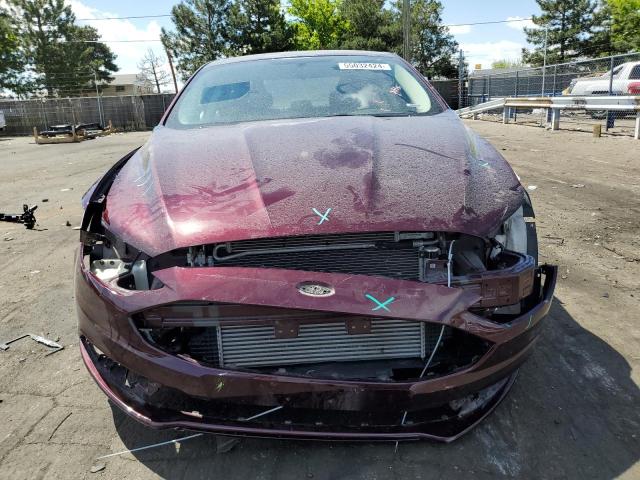 3FA6P0T90HR398439 - 2017 FORD FUSION SE MAROON photo 5