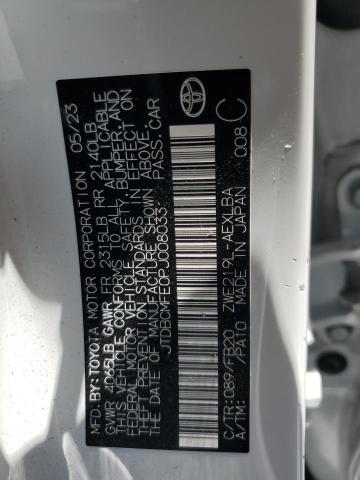 JTDBCMFE0PJ008033 - 2023 TOYOTA COROLLA LE 白色 照片 12