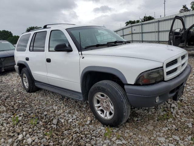 1D4HS38N73F591446 - 2003 DODGE DURANGO SPORT WHITE photo 4