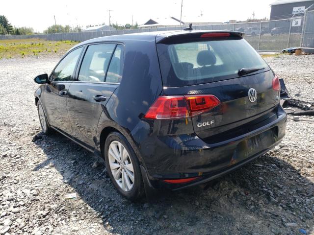 3VW117AU0GM009779 - 2016 VOLKSWAGEN GOLF S BLACK photo 3