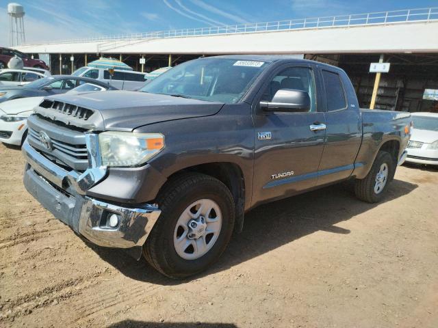 5TFRY5F18EX155634 - 2014 TOYOTA TUNDRA DOUBLE CAB SR/SR5 GRAY photo 1