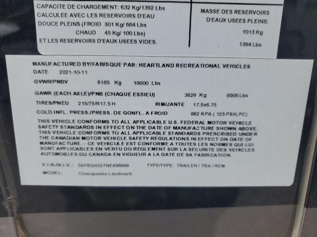 5SFBG4327NE486869 - 2022 HEARTLAND GATEWAY 黑色 照片 10