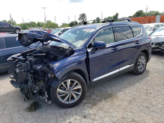 5NMS33AD8LH166323 - 2020 HYUNDAI SANTA FE SEL BLUE photo 1